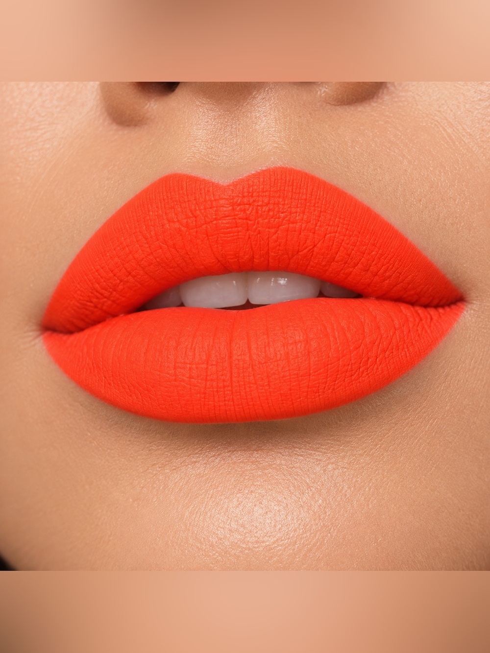 Vibrant Orange-Red Matte Liquid Lipstick - Bold vivid Color